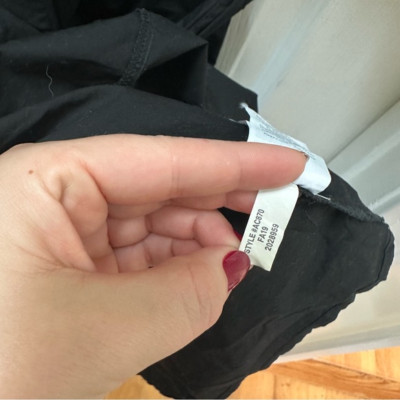 J. Crew Black Tie waist Short Sleeve Black Shirt Dress 10 midi long - Picture 8 of 9